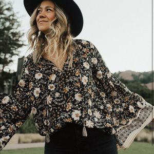 Carly Jean Floral Boho Blouse